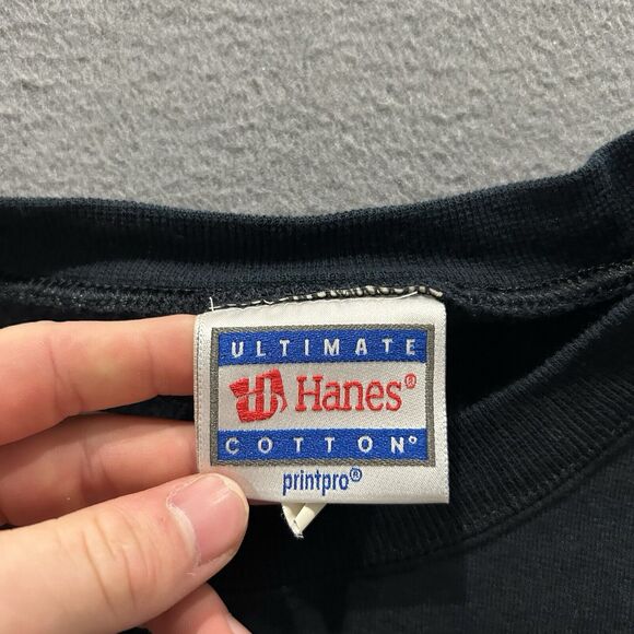 Vintage Rougaroux Rum Sweatshirt Mens XL Black Graphic Crewneck Alcohol 90s - Picture 4 of 7